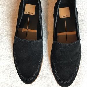 Dolce Vita Pixy Black Suede Loafer Flats